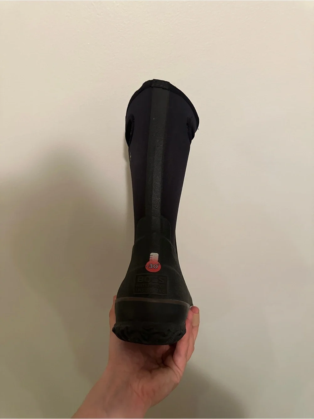 BOGS Kids' Classic High Handles Boot - Black , -30 degrees rated Size 4